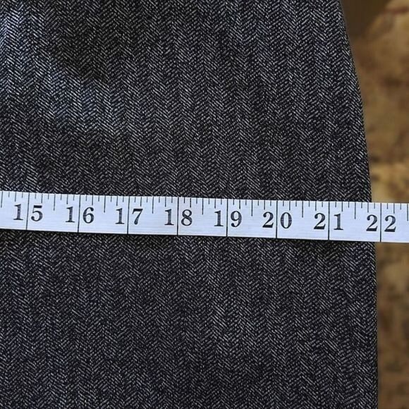 Vtg Y2K Precis charcoal grey herring bone wide leg dress pants - Picture 8 of 11